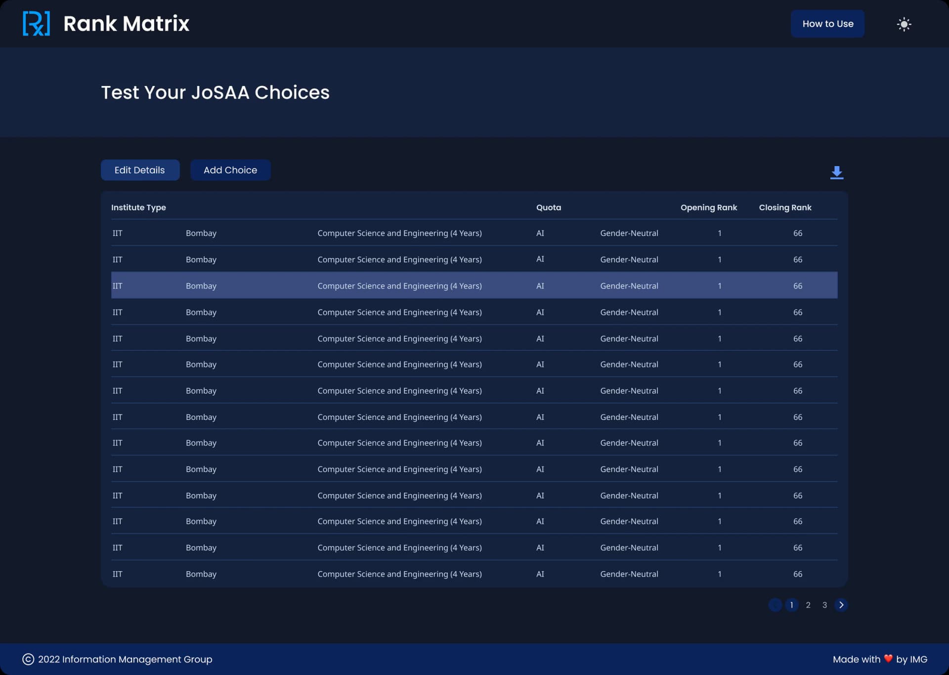 Rank Matrix - User Interfaces - 4 of 7