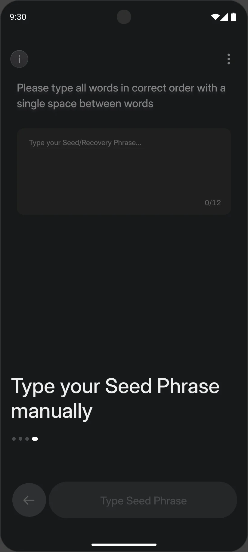 Input screen
